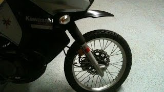 KLR650 Supermoto Fender Install [upl. by Notterb596]