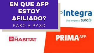 Como Saber En Que AFP ESTOY afiliado Perú 2023 [upl. by Berti]