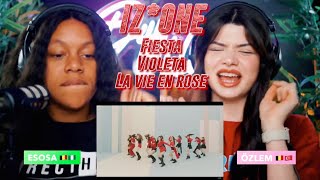 THE REREACTION  IZONE 아이즈원  FIESTA MV Violeta MV and La Vie en Rose MV reaction  Singalong 😂 [upl. by Eusoj768]