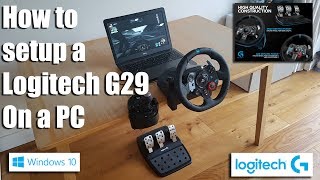 How to setup a Logitech G29 steering wheel on a PC [upl. by Ahsir513]