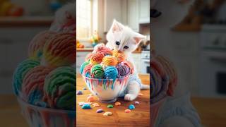 Bubble Trouble 🍦🛁 The Kitten’s Soapy Surprisecat cattales catfunny catshorts funny [upl. by Salome70]