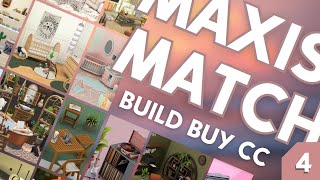 ★ BEST MAXIS MATCH CC PACKS PART 4 ★  BuildBuy CC overview  The Sims 4 including download links [upl. by Etnoid]