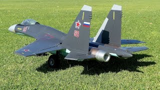 HobbyKing Su35 with undercarriage maiden flight [upl. by Adel]