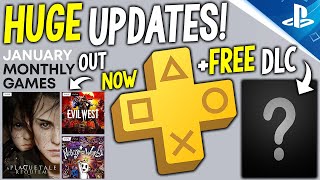 HUGE PS Plus January UPDATES Free PS Games OUT NOW Huge Free PS Plus DLC  More PlayStation News [upl. by Miche640]