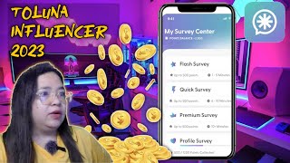 TOLUNA INFLUENCER LEGIT AND PAYING APPS 2023  Free Money Online [upl. by Enelyad]