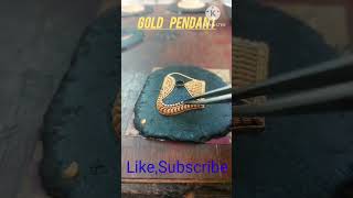 Hand made pendant work3dmodel goldwork pendant jewelrydesign handmadeworkfashiongoldpendant [upl. by Intisar]