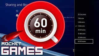 PS4 How to record  1 HOUR  60 Minutes of Gameplay with SHARE button  PS4 [upl. by Fulbert]