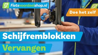 Remblokken van schijfrem vervangen  Fietsvoordeelshopnl Doe Het Zelf [upl. by Kleper]