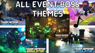 Tower Defense Simulator OST  All Event Bosses  All Sound Tracks [upl. by Jemy216]