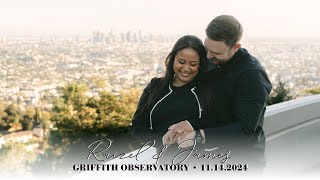 California Griffith Observatory Surprise Marriage Proposal  Raizel amp James [upl. by Pettiford]