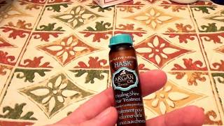 Hask Argan Oil from Morocco Healing shine hair treatment oilREVIEW [upl. by Penni]