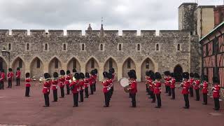 Queens Royal Guard perform Star Wars Imperial March at Windsor Castle during Changing Of The Guard [upl. by Fitalludba]