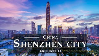 Shenzhen City China by Drone 4K HD  Stunning Shenzhen Skyline Night  無人機拍攝的深圳市天際線 [upl. by Engis]