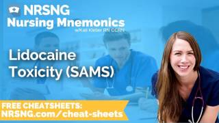 Lidocaine Toxicity SAMS Nursing Mnemonics Nursing School Study Tips [upl. by Carissa85]