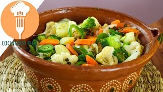 Verduras en Escabeche para Fiestas o Taquizas [upl. by Aerdnaid]