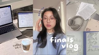 study vlog 🖇️ final exam week 12AM library nights too many notes  coffee long amp productive days [upl. by Isobel]