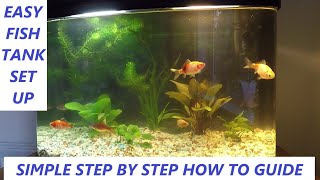 EASY FISH TANK SET UP GUIDE FOR COLD WATER FISH GOLDFISH TANK  HOW TO SET UP AN AQUARIUM FISH TANK [upl. by Ennazus]