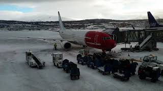 Flughafen Tromsö Norwegen Airport Tromso Norway Snow [upl. by Yaniv900]