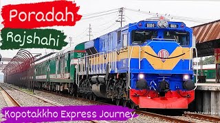 পোড়াদহ টু রাজশাহী  Journey by Kopotakkho Express LHB Train  Bangladesh Railway [upl. by Nasus887]