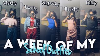 A week of my school outfits   mini daily grwm chitchat morning routines [upl. by Nidnal]