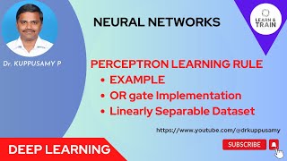 61 Perceptron Learning Rule Example  OR Gate Implementation [upl. by Aran]