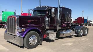 Beautiful 2019 Peterbilt 389 Black CherryPlum Crazy [upl. by Elak]