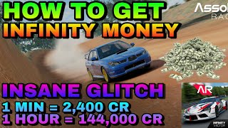 HOW TO GET INFINITY MONEYCR IN ASSOLUTO RACING  INSANE GLITCH 1 MIN 2400 CR 1 HOUR 144000 CR [upl. by Atibat357]