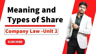 Meaning and Types of Share Capital  Company Law  unit 2  Bcom and Mcom [upl. by Leasi]