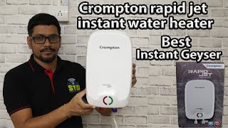 Hindi  Crompton rapid jet instant water heater unboxing amp review  Best instant geyser [upl. by Inneg]