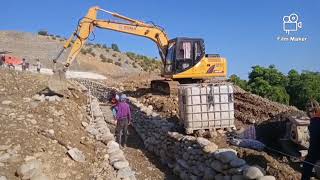 Soil erosion prevention How to install Riprap riprap open ditch [upl. by Landis587]