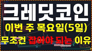 크레딧코인 분석 👑이번 주 목요일5일👑 무조건 잡아야 되는 이유 🔥 大 불 장 매매 타점 공유🔥 ⚠️매매 시 절대 시청⚠️ [upl. by Araet909]