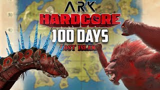 I Survived 100 Days of Hardcore Ark Lost Island Heres What Happened [upl. by Eidaj561]