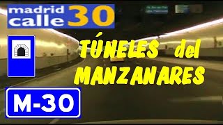 M30 Madrid  Túneles del Manzanares  Manzanares Tunnels  M30 Madrid Ring Road  Spain [upl. by Ivets596]