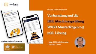 IHK Abschlussprüfung WISO  Vorbereitung Lernen Übungen mit Lösungen  IHK Zwischenprüfung 15 [upl. by Elokin]