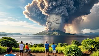 Terrifying Live Footage Taal Volcano eruption experiences 5 massive phreatomagmatic [upl. by Barbaraanne950]