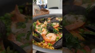 Easy seafood paella recipe paellarecipe seafood seafoodpaella paella [upl. by Keane]