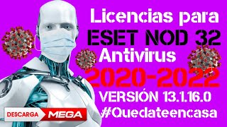 CLAVES SERIALES y LICENCIAS HASTA EL 2021 para ESET NOD 32 Antivirus [upl. by Aniakudo]