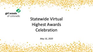 2020 Statewide Virtual Highest Awards Celebration [upl. by Ilesara]