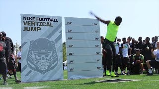 Watch Josh Imatorbhebhes 471 inch vertical jump [upl. by Earized]