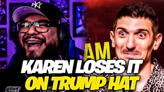 First Time Watching Andrew Schulz  KAREN LOSES IT ON TRUMP HAT Reaction [upl. by Silber539]