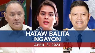 UNTV Hataw Balita Ngayon  April 3 2024 [upl. by Juana]