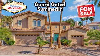 Summerlin House for Sale  Taos Estate  Guard Gated  Las Vegas Home Tour [upl. by Eetnuahs]