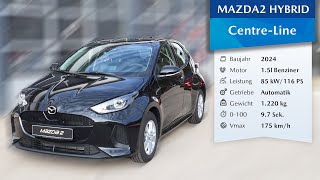 2024 Mazda2 15 CentreLine 116 PS  Opera Black 49W  360° Ansicht  Innenraum 4K [upl. by Jesselyn]