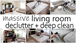 DECLUTTER  DEEP CLEAN  LIVING ROOM SPRING CLEANING  BIG CHANGE  NEW TV Intentful Spaces [upl. by Buller]