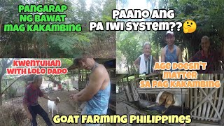 GOAT FARMING PHILIPPINES  KAMBINGAN NI LOLO DADO  BUHAY PROBINSYA  PAANO MAG PA IWI NG KAMBING [upl. by Neelyar]