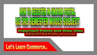 Swayam Registration UG 3rd SemesterBU GU [upl. by Yaniv]