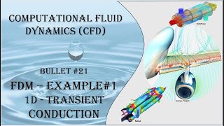 CFD Bullet 21 Example 1D Transient Solution Stability Finite Difference [upl. by Corneille]