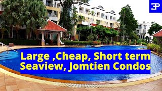 Pattaya Thailand cost of living  Large Cheap Short  Long term Sea view Jomtien condos [upl. by Eneluj7]