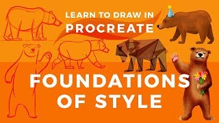 Learn to Draw in Procreate  Foundations of Style  Drawing a Bear [upl. by Veedis971]