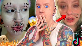 FORCED PIERCING Ends In DISASTER  New TikTok Piercing Fails 26  Roly [upl. by Yssirk]